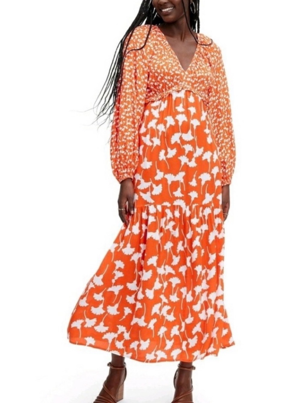 DVF for Target Women's V-Neck Ginkgo Cherry Tomato Maxi
Dress Small NWOT